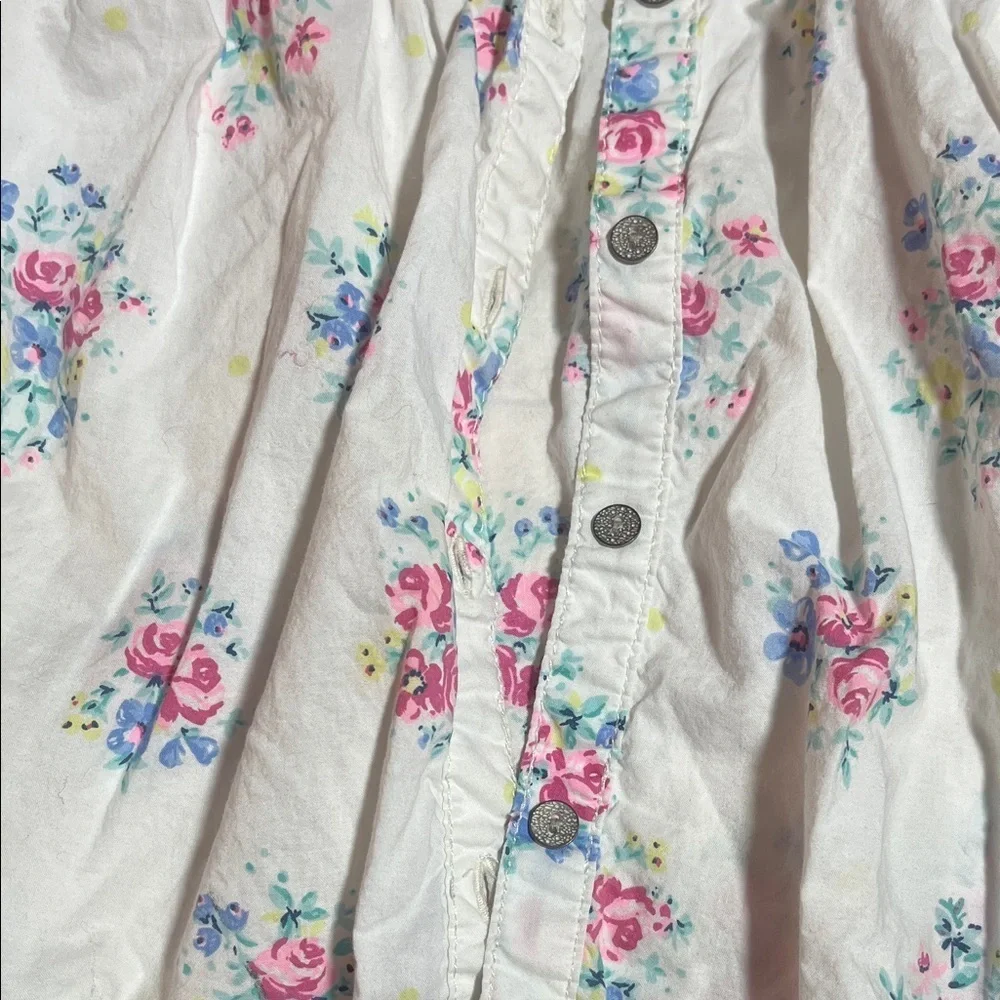 Carter's White Floral Button Down Shirt